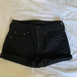 American eagle black jean short
